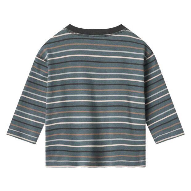 WHEAT - HANS L/S T-SHIRT | BLUE MULTI STRIPE