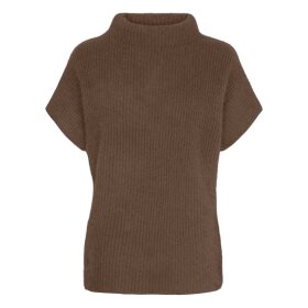 BTF CPH - CASHMERE RACCOON SS PULLOVER | DARK BROWN