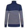 SAINT TROPEZ - MILA SZ STRIBET RULLEKRAVEBLUSE | PAGEANT GRAY MORN STRIPE