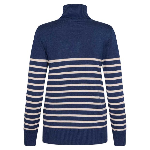 SAINT TROPEZ - MILA SZ STRIBET RULLEKRAVEBLUSE | PAGEANT GRAY MORN STRIPE