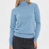 SAINT TROPEZ - MILA SZ RULLEKRAVEBLUSE | BLUE SHADOW MELANGE