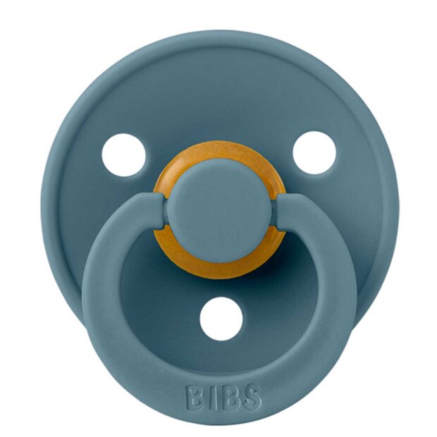 BIBS - 2-PACK - RUND - STR. 2 | IVORY/PETROL