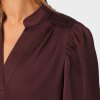 NEO NOIR - ROSSLYN HEAVY SATEEN BLOUSE | BURGUNDY