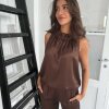 CONTINUE COPENHAGEN - LIVA TOP | BROWN