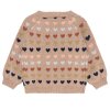 HUST AND CLAIRE - CILJA WINTER HEART CARDIGAN | BISCUIT