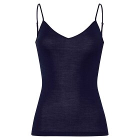 HANRO - SPAGHETTI TOP I ULD/SILKE | NIGHT BLUE