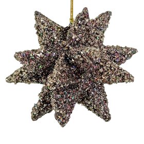 SHISHI - GLITTERSTJERNE SILVER 7 CM