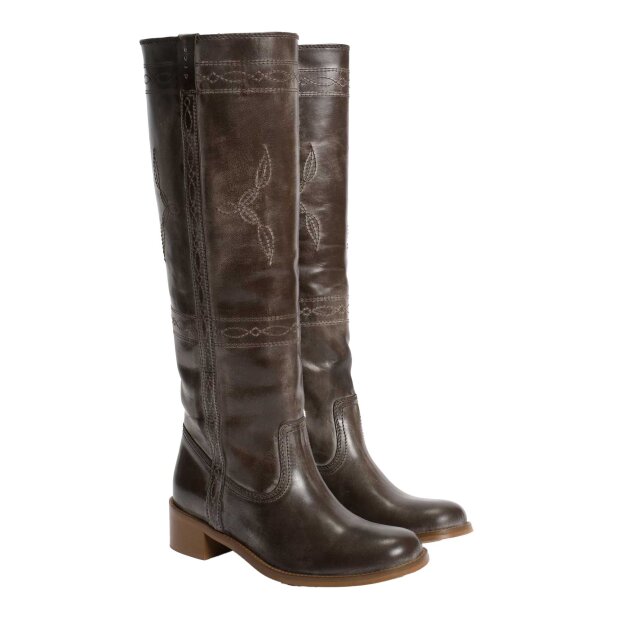 DICO Copenhagen - ANN WESTERN STITCHINGS STØVLER | DARK BROWN