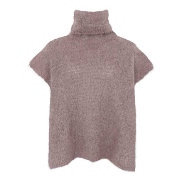 BLACK COLOUR - BJOERK ROLLNECK VEST | NOUGAT