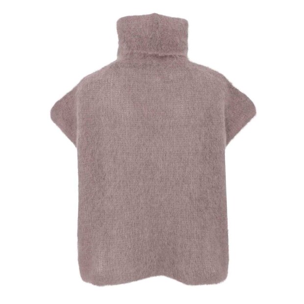 BLACK COLOUR - BJOERK ROLLNECK VEST | NOUGAT