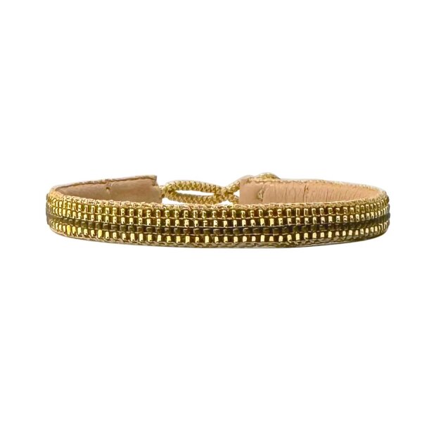 IBU JEWELS - BRACELET GOLD STRIPE | BRONZE