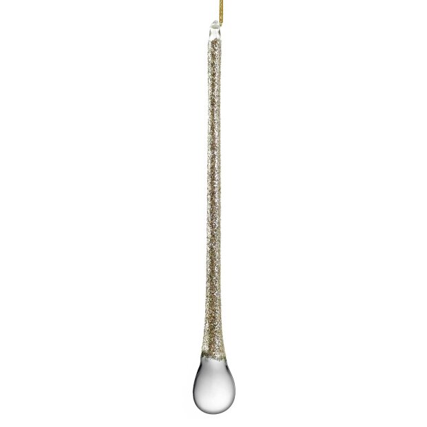 SHISHI - LANG GLASDRÅBE M/GLITTER 15CM
