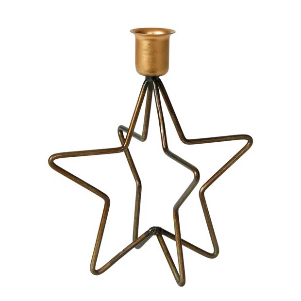 SPEEDTSBERG - STJERNE STAGE METAL 11X17CM | ANTIQUE BLACK/GOLD