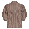 NEO NOIR - ETTA SOFT STRIPE STONE SHIRT | BROWN