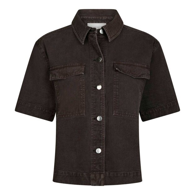 NEO NOIR - TIKI SOLID SHIRT | DARK BROWN