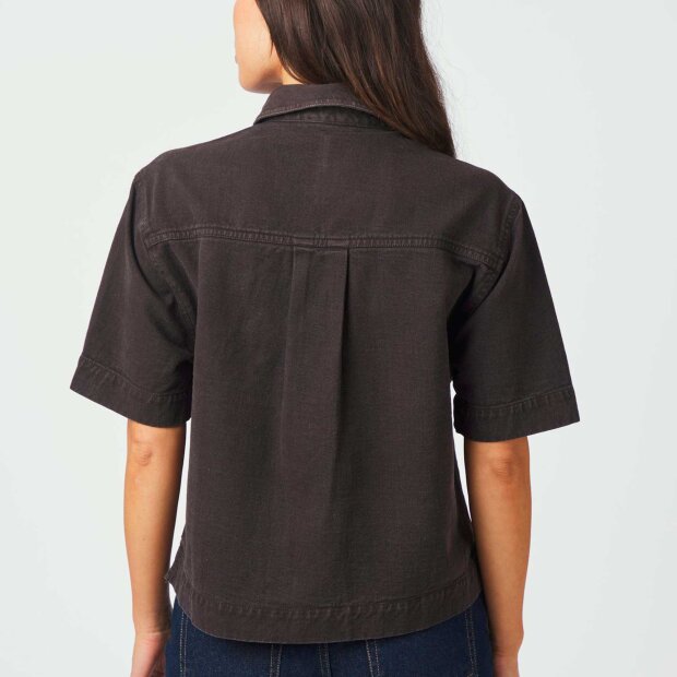 NEO NOIR - TIKI SOLID SHIRT | DARK BROWN