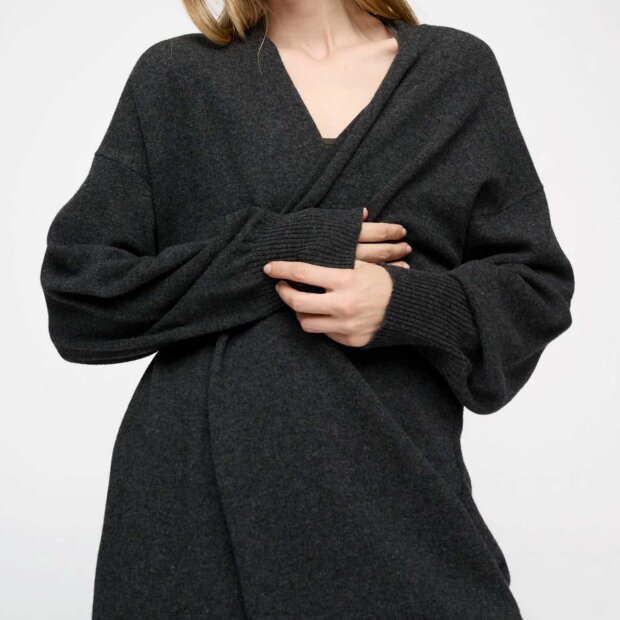 MOSHI MOSHI MIND - NAYA CARDIGAN MERINO | CHARCOAL MELANGE