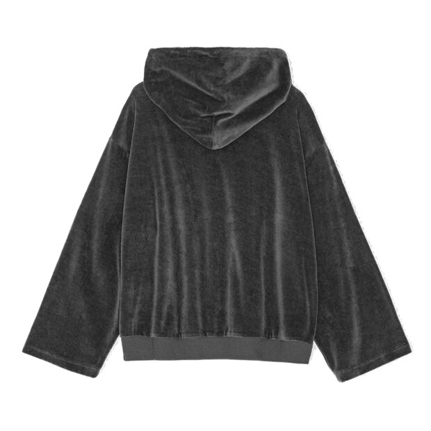 MOSHI MOSHI MIND - COSMOS HOODIE VELVET | DARK GREY