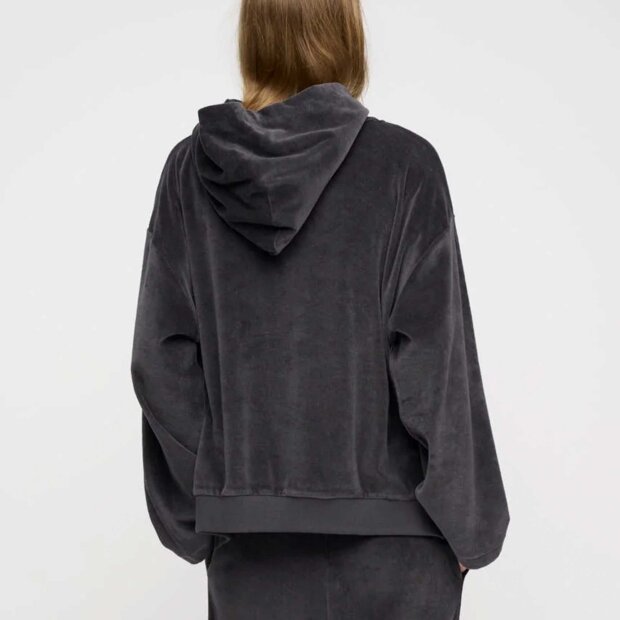 MOSHI MOSHI MIND - COSMOS HOODIE VELVET | DARK GREY