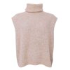 BLACK COLOUR - DELL ROLL NECK KNIT VEST | NATURAL