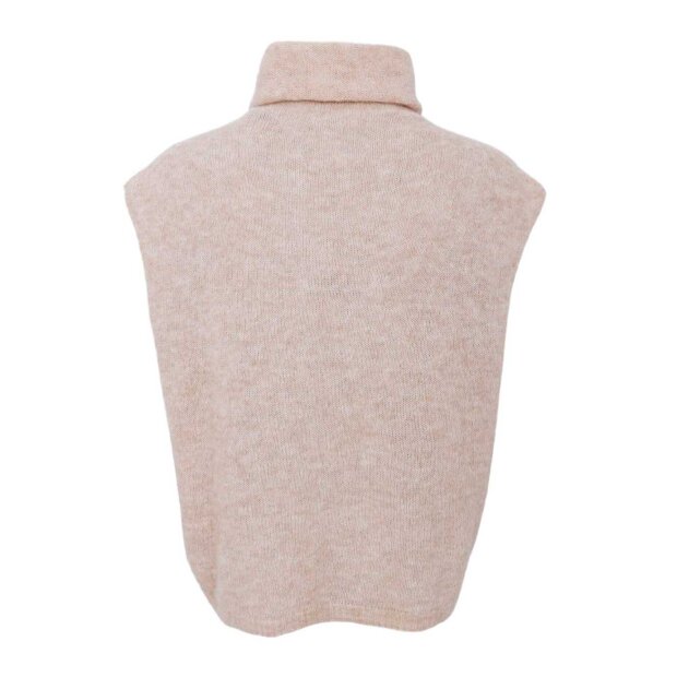 BLACK COLOUR - DELL ROLL NECK KNIT VEST | NATURAL