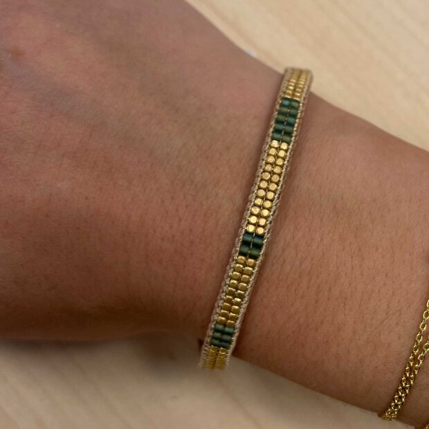 IBU JEWELS - BRACELET TATE | BAMBOO GREEN