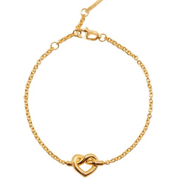 JANE KØNIG - TIED HEART BRACELET FORGYLDT