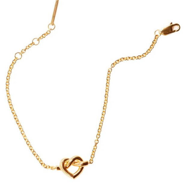 JANE KØNIG - TIED HEART BRACELET FORGYLDT