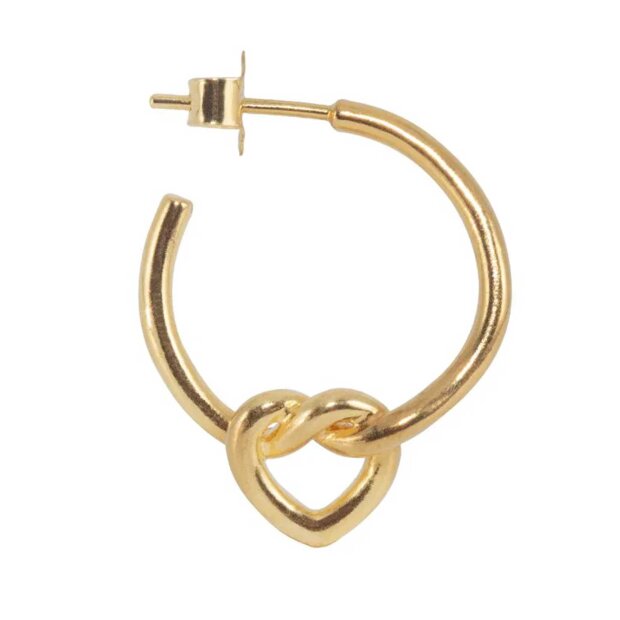 JANE KØNIG - TIED HEART HOOP | FORGYLDT