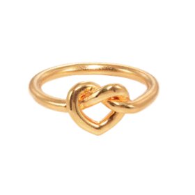 JANE KØNIG - TIED HEART RING | FORGYLDT