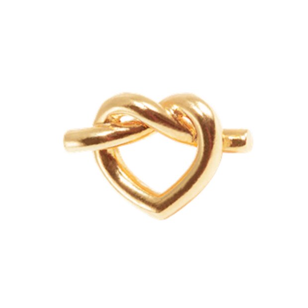 JANE KØNIG - TIED HEART STUD | FORGYLDT