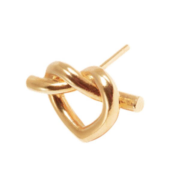 JANE KØNIG - TIED HEART STUD | FORGYLDT