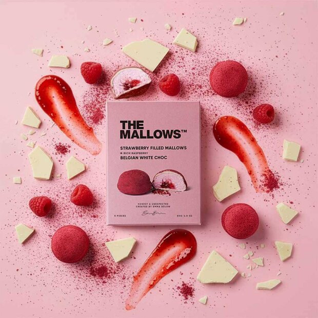 THE MALLOWS - FILLED MALLOWS | STRAWBERRY/RICH RASPBERRY