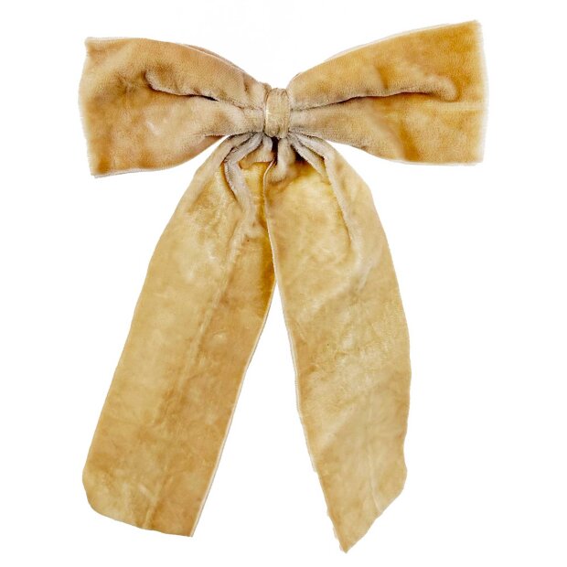 SHISHI - VELOURSLØJFE M/CLIP 18 CM | IVORY