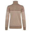 SAINT TROPEZ - MILA SZ STRIBET RULLEKRAVEBLUSE | ATMOS GRAY MORN STRIPE
