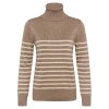SAINT TROPEZ - MILA SZ STRIBET RULLEKRAVEBLUSE | ATMOS GRAY MORN STRIPE