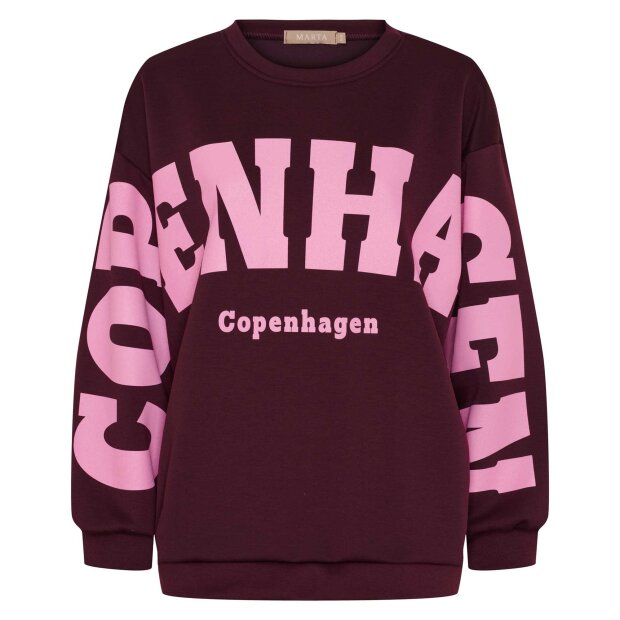 MARTA DU CHATEAU - HIBISCUS SWEATSHIRT | BORDEAUX