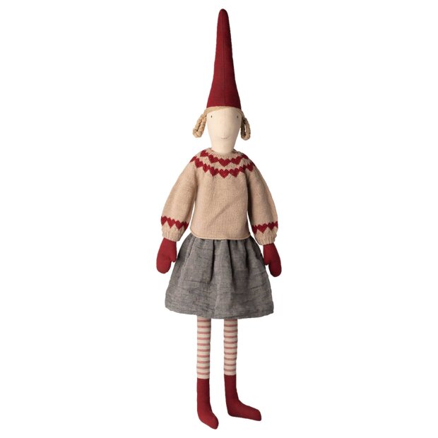 MAILEG - NISSE STR. 6 - PIGE | NEDERDEL & STRIKKET SWEATER