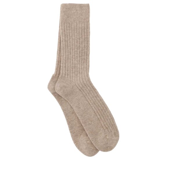MOSHI MOSHI MIND - COZY RIB SOCKS | TAUPE MELANGE