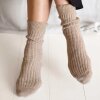 MOSHI MOSHI MIND - COZY RIB SOCKS | TAUPE MELANGE