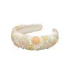 BECK SØNDERGAARD - CARNA WIDE BEADED HAIRBRACE | BIRCH WHITE