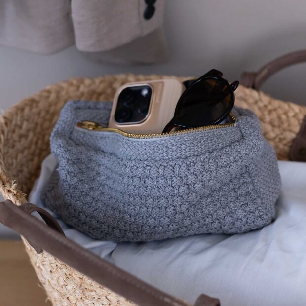 BY LOHN - KNITTED CLUTCH | GREY MELANGE