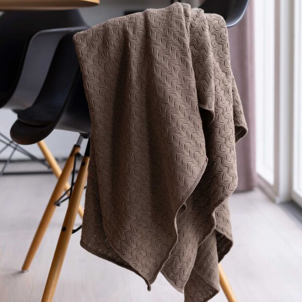 BY LOHN - KNITTED PLAID - WAVE | GINGER SNAP