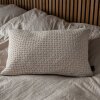 BY LOHN - KNITTED CUSHION - SQUARE | BEIGE MELANGE