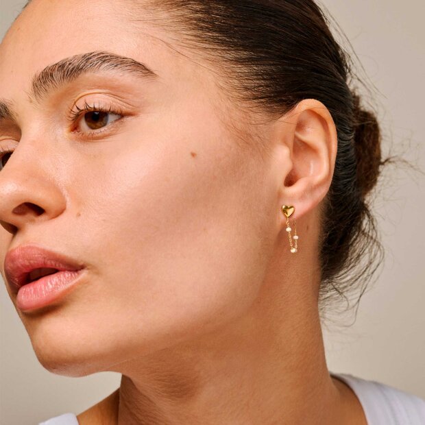 ENAMEL COPENHAGEN - LOLA HEART EARRINGS - FORGYLDT | DAISY