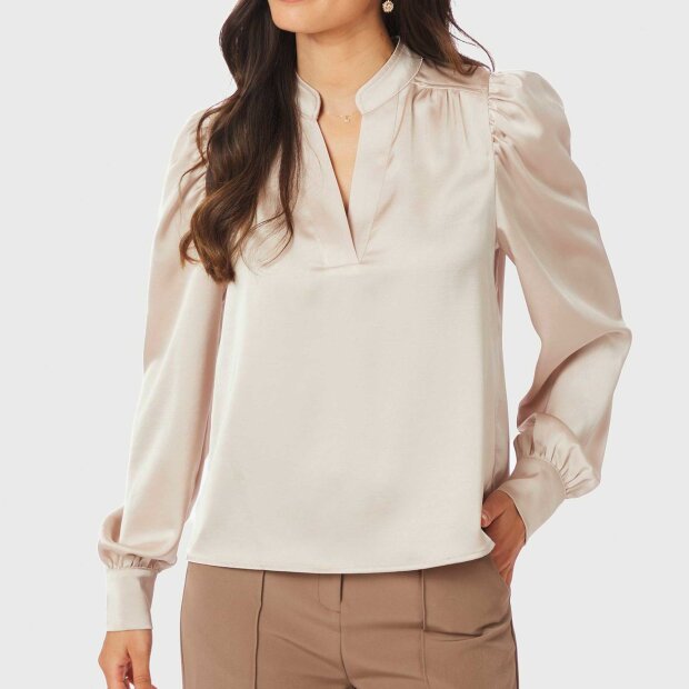 NEO NOIR - ROSSLYN HEAVY SATEEN BLOUSE | CHAMPAGNE