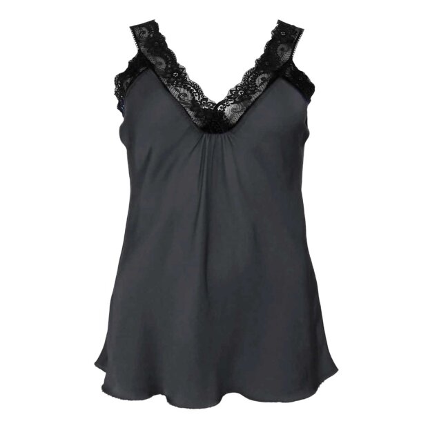 BLACK COLOUR - BEA LACE TOP | DK. GREY