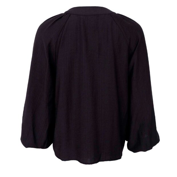 BLACK COLOUR - LUISA RAGLAN BLOUSE | BLACK