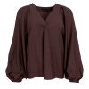 BLACK COLOUR - LUISA RAGLAN BLOUSE | COFFEE BLACK COLOUR - LUISA RAGLAN BLOUSE | COFFEE
