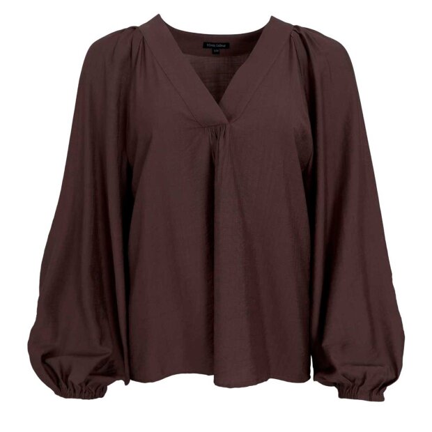 BLACK COLOUR - LUISA RAGLAN BLOUSE | COFFEE